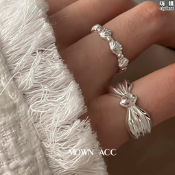 MDWN | 白貝殼月光愛心 925純銀戒指女 簡約日韓ins氣質森係指環 歷史價格詳細信息