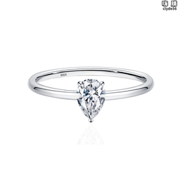 帶GRA證書的莫桑石戒指時尚S925銀2克拉真正的莫桑鑽石戒指女 歷史價格詳細信息