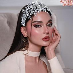 新娘髮帶頭飾手工水鑽發箍配飾盤發造型婚紗結婚髮飾 歷史價格詳細信息