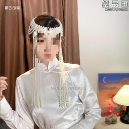 新款新娘結婚頭飾手工串珠水晶大氣額飾韓式婚紗禮服耳掛配飾 歷史價格詳細信息