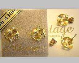 比利時【Chartage】無過敏無鎳包18K金養珍珠鑲嵌水晶鑽穿耳耳環 (8913209) 歷史價格詳細信息