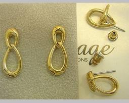 比利時【Chartage】無過敏無鎳包18K金養珍珠鑲嵌水晶鑽穿耳耳環 (8913209) 歷史價格詳細信息