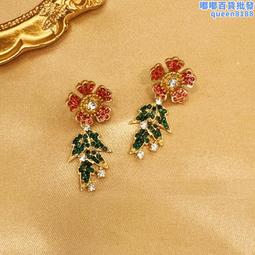 【真金電鍍】925銀針鋯石花朵方塊耳環韓國設計感輕奢耳環耳墜時尚鏤空耳飾女 歷史價格詳細信息