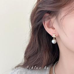 輕奢高級法式珍珠圈圈耳環2023年新款爆款小眾設計感個性氣質耳飾 歷史價格詳細信息