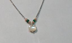 天然石925純銀手鍊 綠橄欖石 綠碧璽水晶+珍珠手鍊 原創設計 水晶森林手創館 歷史價格詳細信息