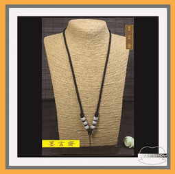 *墨言齋*40205 仿朱砂米珠鍊繩 掛繩 周長:62cm 新品 歷史價格詳細信息
