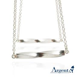 《 SilverFly銀火蟲銀飾 》情人對墜系列原創-造型系列「簡約長柱(橫)(大+小)」純銀項鍊(一對價) 可加購刻字 歷史價格詳細信息