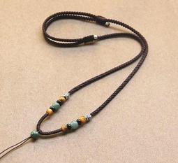 【樸緻精品】手工編織 黑瑪瑙 仿蜜蠟 項鍊繩 吊墜掛繩（GA-1740） 歷史價格詳細信息