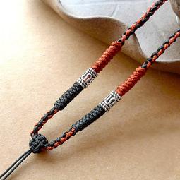 【樸緻精品】手工編織 黑瑪瑙 仿蜜蠟 項鍊繩 吊墜掛繩（GA-1740） 歷史價格詳細信息