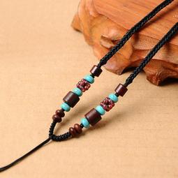 【樸緻精品】手工編織 黑瑪瑙 仿蜜蠟 項鍊繩 吊墜掛繩（GA-1740） 歷史價格詳細信息