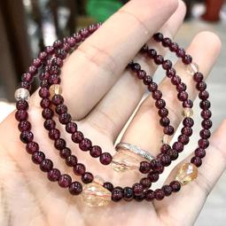 『晶鑽水晶』天然紅石榴 雙圈腳鍊 紫紅色 光澤亮度超高 氣質 海底輪 血液循環 招桃花 禮物 生日禮物 歷史價格詳細信息