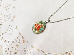 橢圓形項鍊頸鍊 日本友禪紙 和紙(手作~獨一商品)GL01-003 歷史價格詳細信息