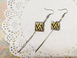 菱形耳環 日本友禪紙 和紙(手作~獨一商品)GE01-003 歷史價格詳細信息