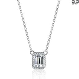 項鍊2克拉莫桑鑽鑽仿真鑽石項鏈女鑽石吊墜媲美真鑽鉑金質感不扯衣物頭髮好好戴精工6爪鑲單碳原子純銀鍍鉑金鏈莫桑鑽寶 歷史價格詳細信息