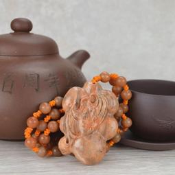 【齊花花】招財大肚佛‧龍宮舍利手工雕刻‧佛光普照彌勒銅錢吊墜‧錢幣紋飾環繞其身‧寓意財源廣進‧守護四方~（編號V559） 歷史價格詳細信息