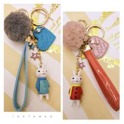 創意馬卡皮繩月光珠大閃鑽球花朵布藝吊飾包包掛飾鑰匙圈 歷史價格詳細信息