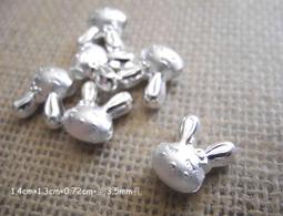 ☆ 惡魔熊 手創 925銀飾批發 ☆ 990純銀 DIY材料  大頭兔  配件 單顆 價格比較,價格查詢,歷史價格詳細信息
