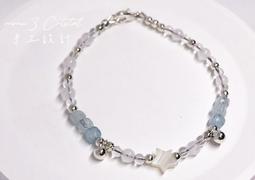 手作 療癒系 星星 白貝 海藍寶 藍月光 白水晶 天然水晶 設計款 原創 送禮 手鍊 手鏈 歷史價格詳細信息