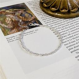 stai2020 S925純銀韓版不規則流線珍珠搭扣手鐲韓系時髦簡約風手鍊批發 歷史價格詳細信息