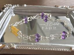 手作 招貴人 招財運 黃玉 紫晶 天然水晶 設計款 原創 送禮 手鏈 手鍊 伸縮鍊 歷史價格詳細信息