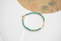 綠松石小米珠手串圓鏈子疊戴新中式純天然原礦極細復古風小眾藍苑~晴天 歷史價格詳細信息