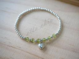@艾塔小屋@8月誕生石~天然橄欖石 925純銀 提升運氣、幸運之石手鍊 可客製 歷史價格詳細信息