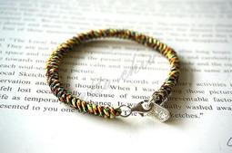 @艾塔小屋@925純銀平安五色手編蠶絲蠟線 幸運繩 衝浪繩 手環 可客製、禮物 歷史價格詳細信息