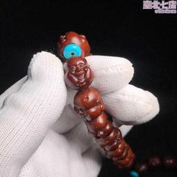 精品招財紫金鼠手串雕刻蓮花座菩提手串繞指柔菩提子文玩佛珠男女 歷史價格詳細信息