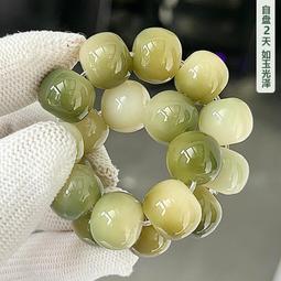 玉化老料白玉菩提根手串女繞指柔學生文玩菩提子佛珠盤玩手鍊 歷史價格詳細信息