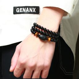 黑曜石手撚女男銀曜石手鏈黑燿石醒獅彩虹眼銀曜石文玩盤玩手串 歷史價格詳細信息