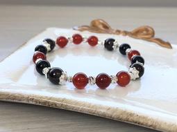 手作 避邪 防小人 天山翠 紅瑪瑙 黑膽石 天然水晶 設計款 原創 送禮 手珠 歷史價格詳細信息