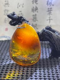 【天然緬珀閣】純天然緬甸琥珀吊墜水滴隨型金藍血珀茶珀蜜蠟花根 歷史價格詳細信息