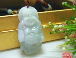 *蘭玉坊*精選 老坑冰糯种/放光/水潤/淡紫淡綠飄辣綠色/立姿笑面佛/歡喜彌勤佛/挂件/玉墜 A貨翡翠附証書 歷史價格詳細信息