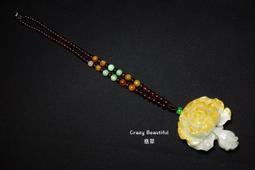 花開富貴翡翠手牌(已編織) 裸石尺寸長37.7*15.2*11.8裸石種老玉質細膩揭 翡翠 飾品 收藏【二手】【微淵古董】-4273 歷史價格詳細信息