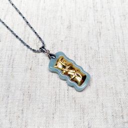 金鑲玉平安鎖 天然和田玉吊墜鑲玉925銀古法金國潮古風女飾品項鍊 歷史價格詳細信息