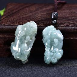 天然翡翠a特色怪裝黃翡一路有你吊墜項鏈掛件 和田玉 玉石 收藏 -642 歷史價格詳細信息