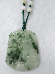 ✾緬甸天然A貨翡翠✾緬甸玉✾山水牌 項鍊 歷史價格詳細信息