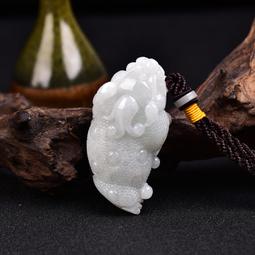 天然翡翠a特色怪裝黃翡一路有你吊墜項鏈掛件 和田玉 玉石 收藏 -642 歷史價格詳細信息