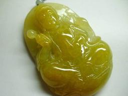 天然A貨緬甸翡翠冰種黃翡三腳金蟾裸石 歷史價格詳細信息