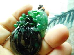 天然A貨翡翠～錢袋子項鏈 歷史價格詳細信息