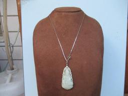 早期.緬甸玉.*白底青魚.白玉項鍊*.可當吊飾... 歷史價格詳細信息