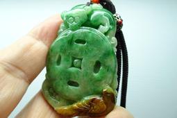 天然A貨翡翠玉猴子吊墜 老坑緬甸玉石靈猴玉墜十二生肖猴玉佩掛件 歷史價格詳細信息