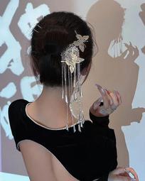 髮簪蝶戀花發簪女古風簪子漢服發飾頭飾旗袍新中式女生生日禮物送女友髮飾 歷史價格詳細信息