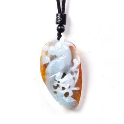 正品A貨巧色翡翠山水圖吊墜緬甸老坑藍水玉石山水風景畫玉佩掛件 歷史價格詳細信息