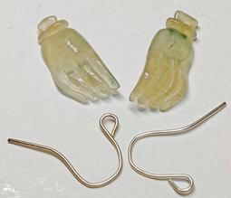 天然緬甸玉翡翠A貨耳環 玉銀耳環 翡翠耳環 925銀座  附收藏錦盒  1588 歷史價格詳細信息