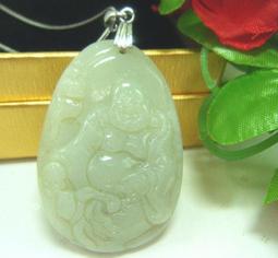 天然新疆和闐玉【蓮花觀音】項鍊(白鋼0.2/42cm)5.4ㄨ2.7ㄨ0.8cm(22.2g)色溫潤澤=*B-115 歷史價格詳細信息