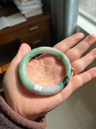 #手鐲【青荷淡香】50貴妃圓48圈口小清新淡果綠貴妃天然翡翠A貨緬甸玉手鐲保A有證❤貴妃尺 歷史價格詳細信息
