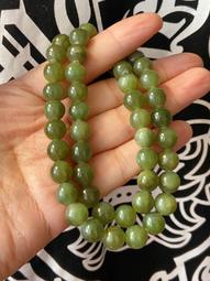 和田玉碧玉項鏈 老料菠菜綠碧玉圓珠項鏈a貨女款 帶證書特艾超夯 精品 歷史價格詳細信息