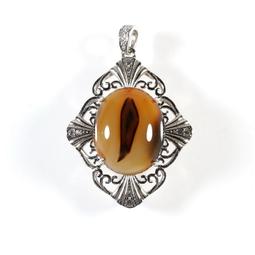 ????送妳????一起默默地相依相暖Gsk 127黃金樹化玉髓胸墬飾項鍊????送媽媽女友老婆首選情人節紀念品生日禮物 歷史價格詳細信息