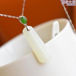 天然和田白玉碧玉南天門吊墜掛件毛衣鏈S925通體銀烤藍古法~滿200元發貨 歷史價格詳細信息